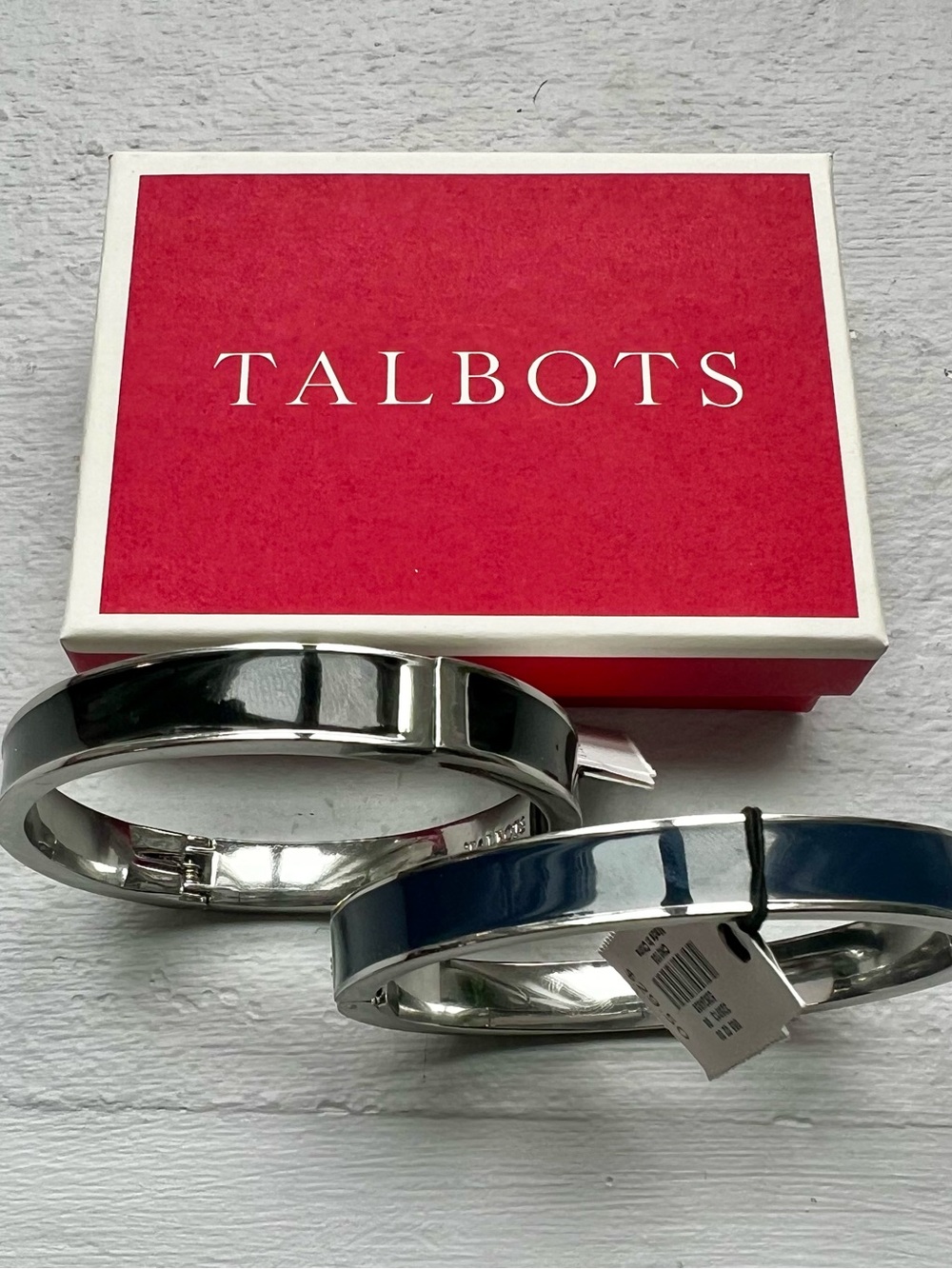 Talbots Black and Dark Blue Brand New Bangle Bracelets (Set of 2)